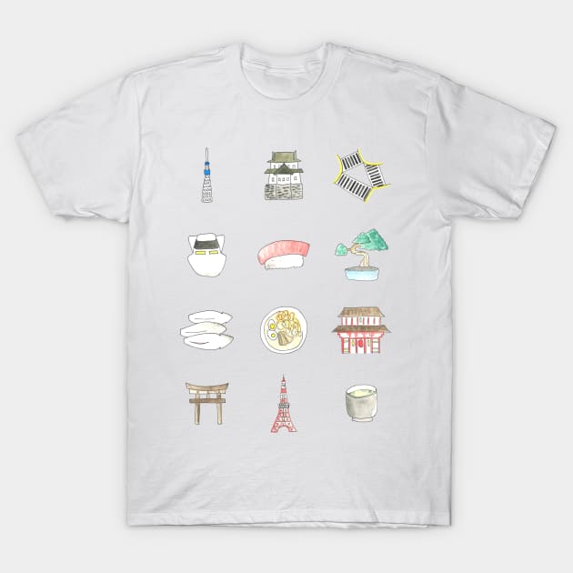 Tokyo Icons T-Shirt by buhloop.icons